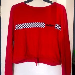Red Hollister long sleeve, size large